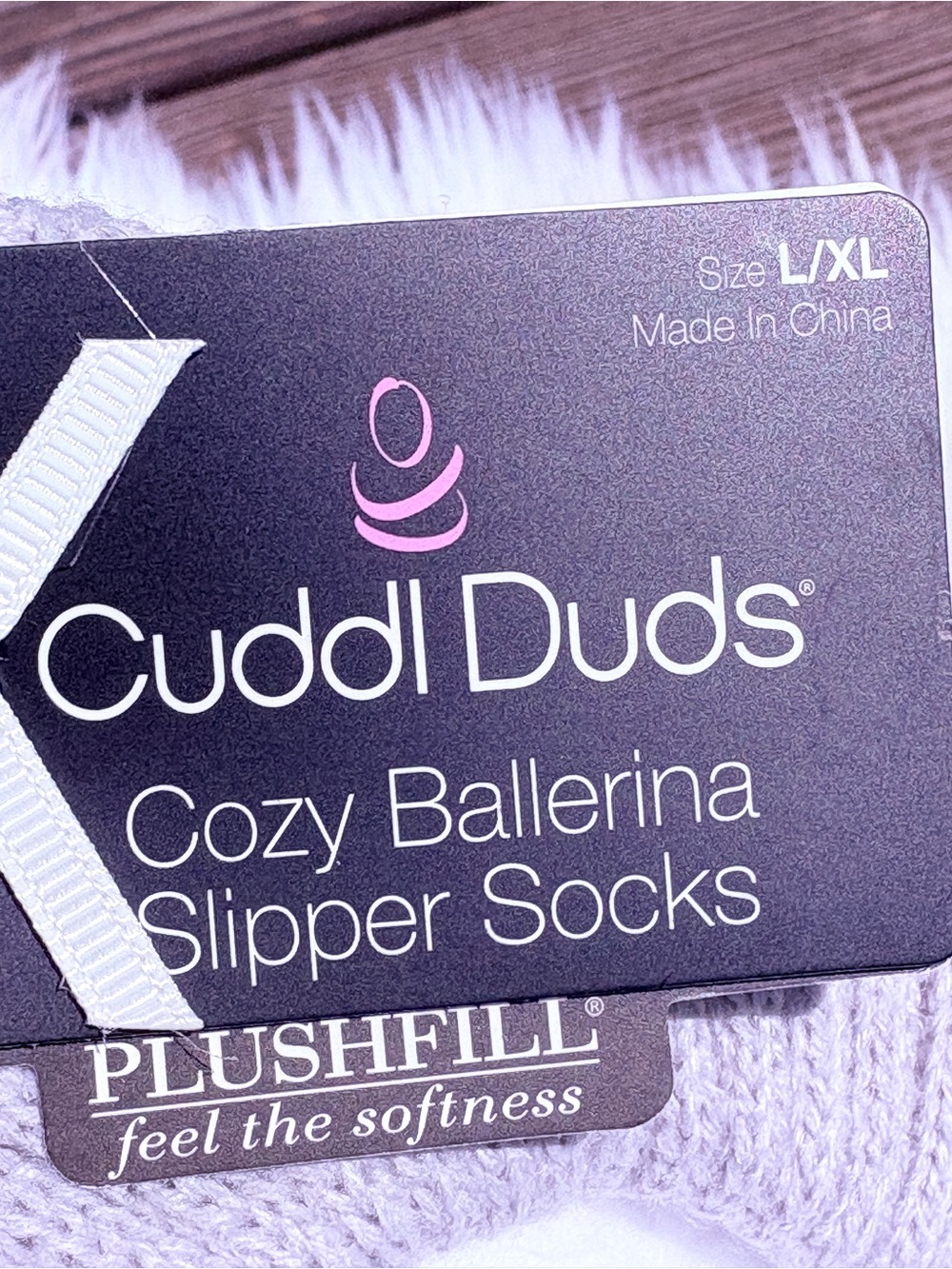Cuddl Duds ballerina slipper socks (L/XL) NWT